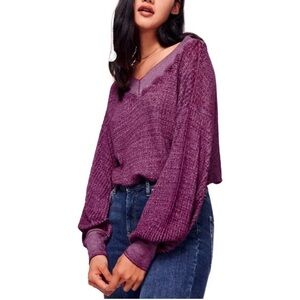 Free People We The Free South Side Thermal Waffle Knit Size Small
